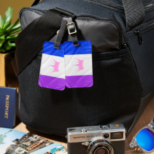 SlipperyJoe's Drag-Culture-Stolzflagge lila Geist Gepäckanhänger