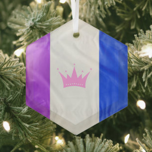 SlipperyJoe's Drag-Culture-Stolzflagge lila Geist Ornament Aus Glas