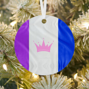 SlipperyJoe's Drag-Culture-Stolzflagge lila Geist Ornament Aus Metall