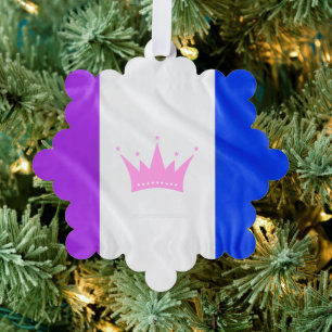 SlipperyJoe's Drag-Culture-Stolzflagge lila Geist Ornament Karte