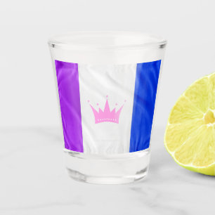 SlipperyJoe's Drag-Culture-Stolzflagge lila Geist Schnapsglas