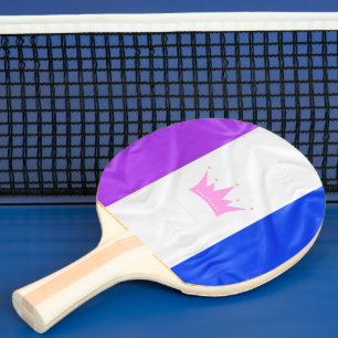 SlipperyJoe's Drag-Culture-Stolzflagge lila Geist Tischtennis Schläger