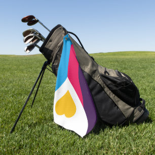 SlipperyJoes dreifarbige Polyamorie-Stolzflagge dr Golfhandtuch