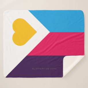 SlipperyJoes dreifarbige Polyamorie-Stolzflagge dr Sherpadecke
