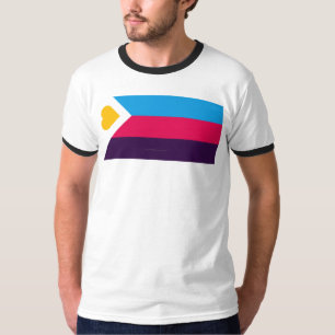 SlipperyJoes dreifarbige Polyamorie-Stolzflagge dr T-Shirt