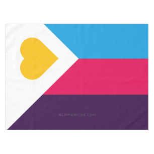 SlipperyJoes dreifarbige Polyamorie-Stolzflagge dr Tischdecke