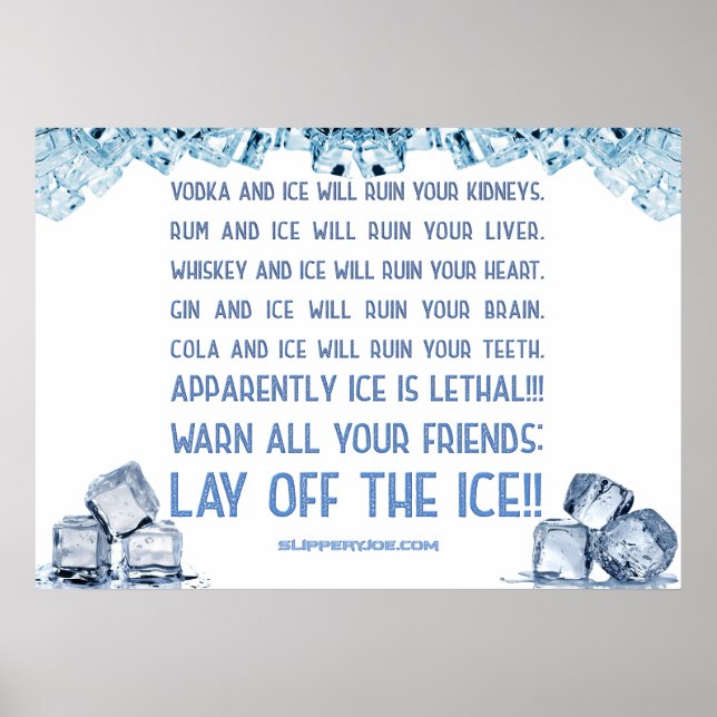 SlipperyJoe's Eis Alkohol Wodka Rum cola Whiskey Poster (Vorne)