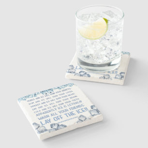 SlipperyJoe's Eis Alkohol Wodka Rum cola Whiskey Steinuntersetzer