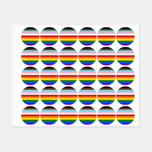 SlipperyJoe's Eleven Stripe Pride Flag verbindet P Etiketten