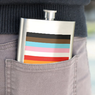 SlipperyJoe's Eleven Stripe Pride Flag verbindet P Flachmann