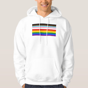 SlipperyJoe's Eleven Stripe Pride Flag verbindet P Hoodie