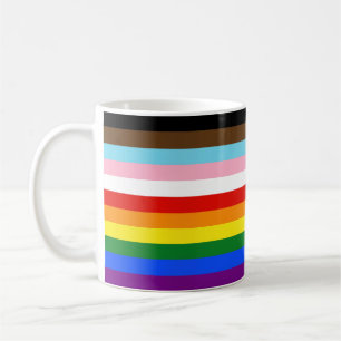 SlipperyJoe's Eleven Stripe Pride Flag verbindet P Kaffeetasse
