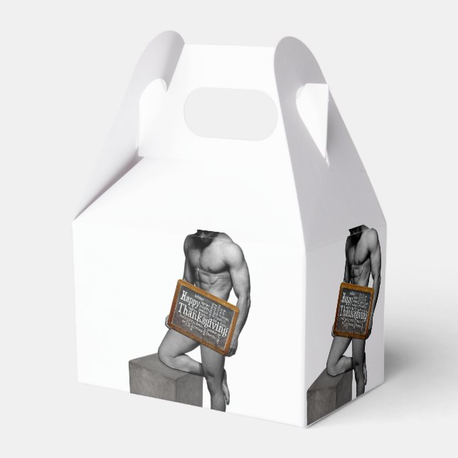 SlipperyJoe's Erntedank Mann mit sechs Päckchen ab Geschenkschachtel (Vorderseite)