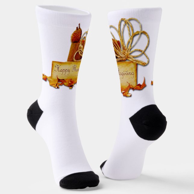 SlipperyJoe's Erntedank spricht Blätter LGBT Socken (Gewinkelt)