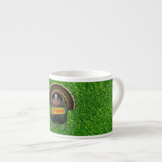 SlipperyJoe's Erntedank Truthahngras essen Schinke Espressotasse