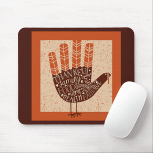 SlipperyJoe's Erntedankfest spielerischer Truthahn Mousepad