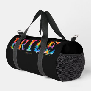 SlipperyJoe's farbenfrohe kreative Pride-themed Te Duffle Bag