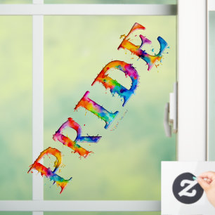 SlipperyJoe's farbenfrohe kreative Pride-themed Te Fensteraufkleber