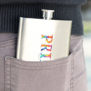 SlipperyJoe's farbenfrohe kreative Pride-themed Te Flachmann