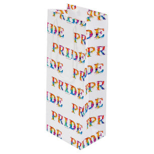SlipperyJoe's farbenfrohe kreative Pride-themed Te Geschenktüte Für Weinflaschen