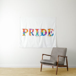 SlipperyJoes farbenfroher kreativer Pride-themed T Wandteppich