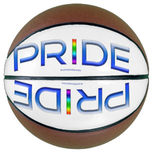 SlipperyJoe's farbenfroher Pride Wort fett metalli Basketball
