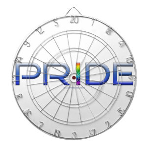 SlipperyJoe's farbenfroher Pride Wort fett metalli Dartscheibe