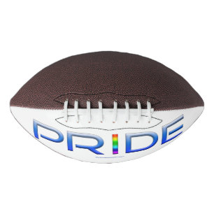 SlipperyJoe's farbenfroher Pride Wort fett metalli Football