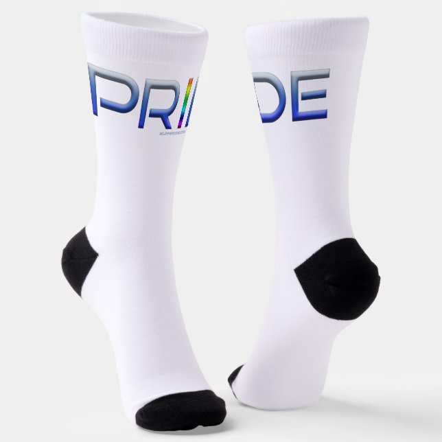 SlipperyJoe's farbenfroher Pride Wort fett metalli Socken (Gewinkelt)