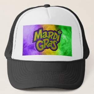 SlipperyJoe's festives Mardi Gras-Themen-Kronenver Truckerkappe