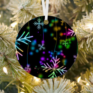 SlipperyJoe's festliche lebendige Weihnachtsatmosp Ornament Aus Metall