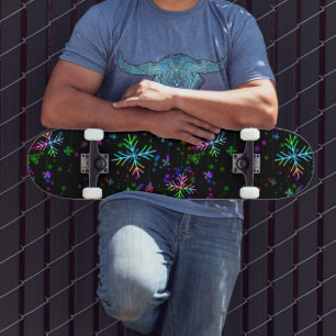 SlipperyJoe's festliche lebhafte Weihnachtsatmosph Skateboard