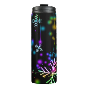 SlipperyJoe's festliche lebhafte Weihnachtsatmosph Thermosbecher