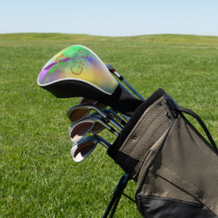 SlipperyJoe's festliches Mardi Gras themed lila gr Golf Headcover