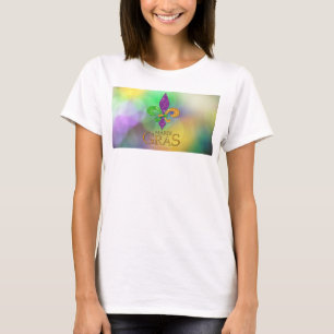 SlipperyJoe's festliches Mardi Gras themed lila gr T-Shirt