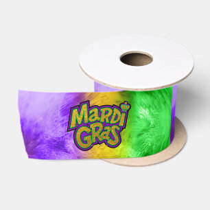 SlipperyJoe's festliches Mardi Gras-Themen-Kronenv Satinband