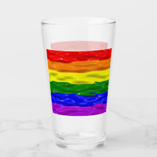 SlipperyJoe's Flüssigglanz-Stolzflagge rot orange  Glas