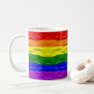 SlipperyJoe's Flüssigglanz-Stolzflagge rot orange Kaffeetasse