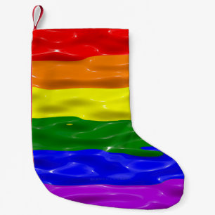 SlipperyJoe's Flüssigglanz-Stolzflagge rot orange Kleiner Weihnachtsstrumpf
