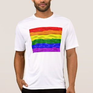 SlipperyJoe's Flüssigglanz-Stolzflagge rot orange  T-Shirt