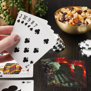 SlipperyJoe's Frohe Halloween gruselige Zombie-Apo Spielkarten