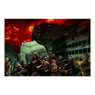 SlipperyJoe's Frohes Halloween gruseliger Zombie-A Poster