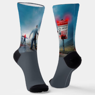 SlipperyJoe's frohes Halloween leuchtende Augen Zo Socken