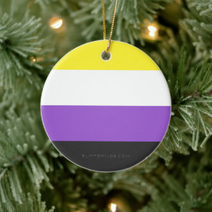 SlipperyJoe's Gay-Geschenke aus dem nichtbinären P Keramik Ornament
