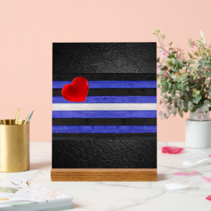 SlipperyJoe's Gay Leather Pride drapeau royal noir