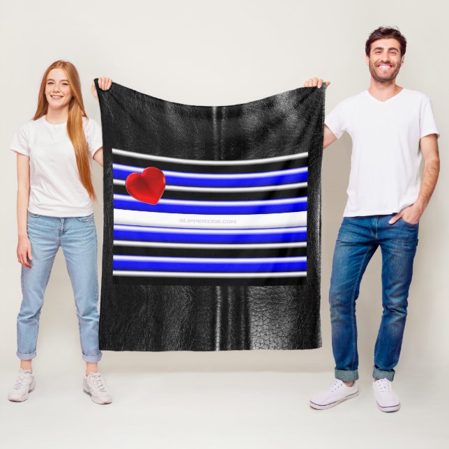 SlipperyJoe's Gay Leather Pride Fahne schwarze Kön Fleecedecke (Beispiel)