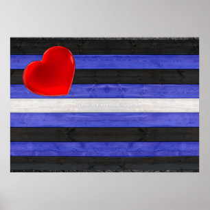 SlipperyJoe's Gay Leather Pride Fahne schwarze Kön Poster