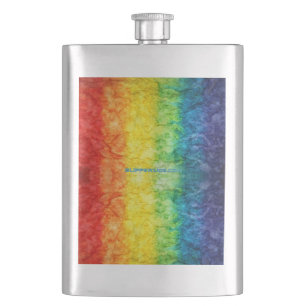 SlipperyJoe's Gay Pride Fahne Regenbogenfarben Kra Flachmann
