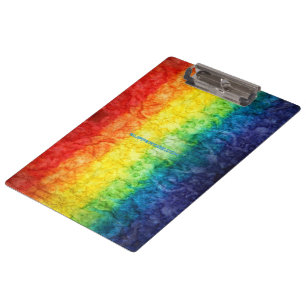 SlipperyJoe's Gay Pride Fahne Regenbogenfarben Kra Klemmbrett