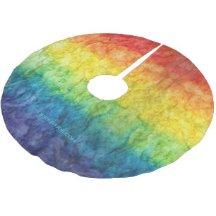 SlipperyJoe's Gay Pride Fahne Regenbogenfarben Kra Polyester Weihnachtsbaumdecke
